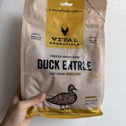 Vital Essentials Freeze-Dried Raw Rabbit Entree & Mixer Cat Food Crunchy Nibs, 12-oz bag