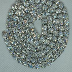 925 Sterling Silver Tennis Chain 115 Carats 30 Inch 6.5 MM 