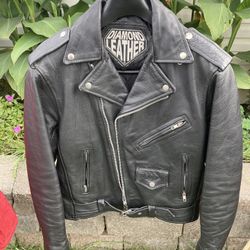 Mens Leather Jacket Size 36