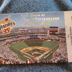 2003 Qualcomm Final Ticket Stub Padres 9/28/03