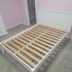 Bed frame, Size Full,white