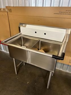 New Nordsteel Stainless Steel Work Sink NSF Certified for Kitchens
