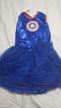 Captain American girl dress medium child