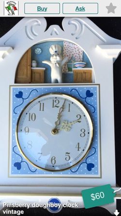 Pillsberry doughboy clock vintage