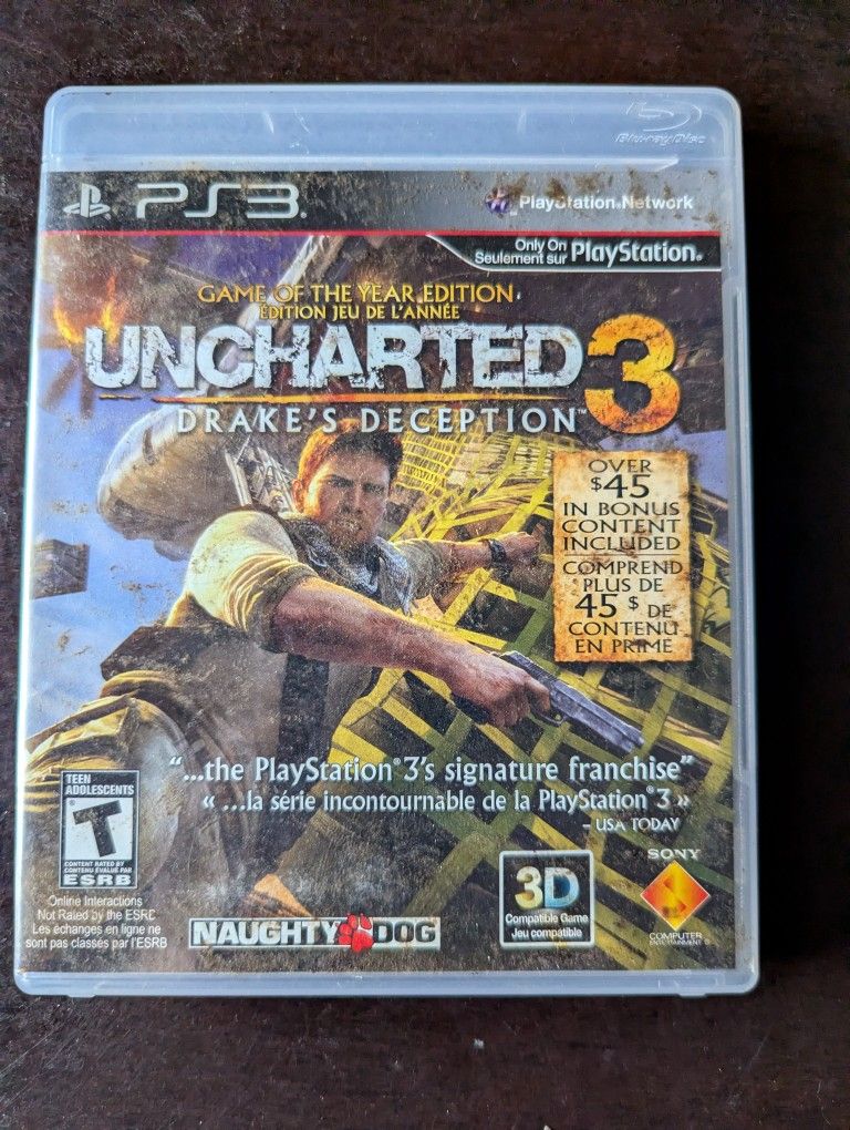Uncharted 3 Drake's Deception PS3 Game 