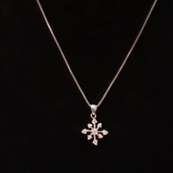 8 POINTED STAR of CHAOS STERLING CHARM w 925 Chain