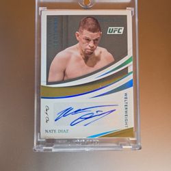 Nate Diaz 1 of 1 Autograph 1st Year PANINI IMMACULATE COLLECTION UFC 2021