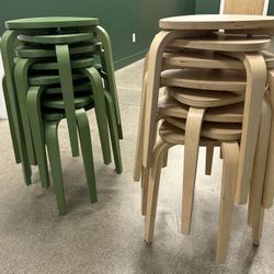 9 Green IKEA Kyrre Stools