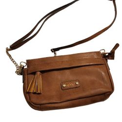 Nicole Miller New York Crossbody Purse w/ Removable Gold Chain Strap
