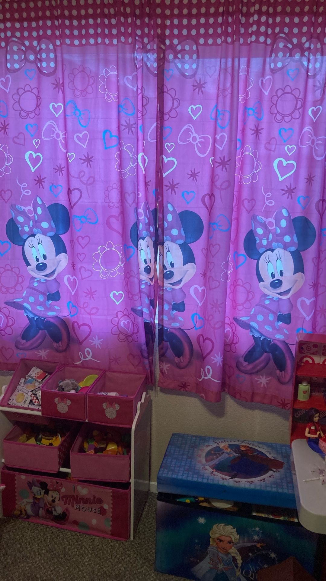 Girls Mini Mouse Toddler Bed Set