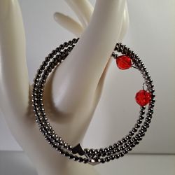 Ladies Silver Beaded Bracelet....HHT