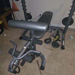 Weight Bench With Olympic Weights 