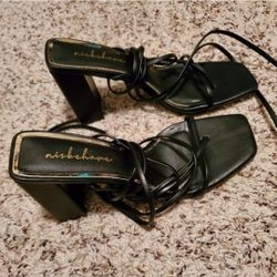 Black Strap Heels
