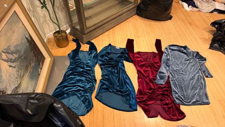 Lot of 4 Velvet Mini Dresses median