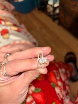 925 sterling silver ring set size 7 1/2