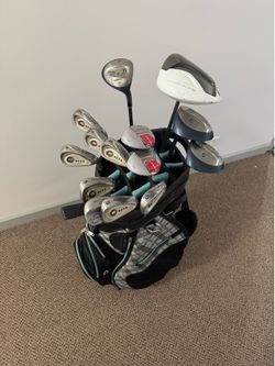 Complete Ladies Golf Set: Driver, Wood, Hybrid, Irons, Wedge Putter, bag, Ect.
