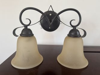 2 Light Oil Rubbed Bronze Vanity Light 