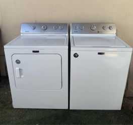 Washer and dryer electric set Maytag commercial technology