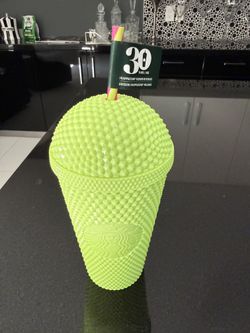 Starbucks Neon Green Studded Tumbler 16oz 30 Years Frappuccino