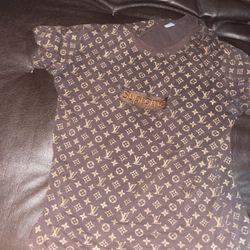 Brown Supreme Louis Vuitton Shirt 