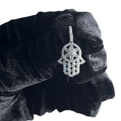 SS925 Moissanite Hamsa 🪬 Pendant