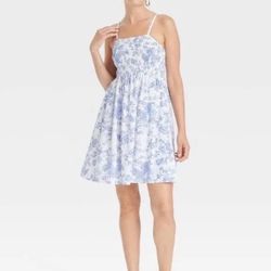 Smocked Floral Dress