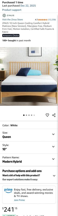 Queen Bed Frame + Mattress Set