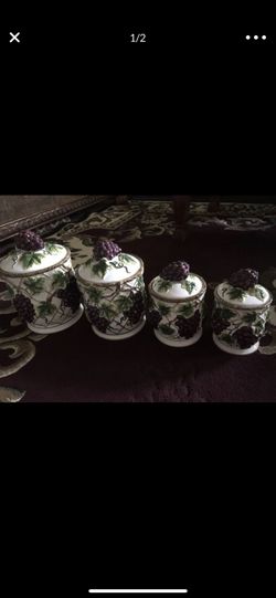 4 piece glass canister