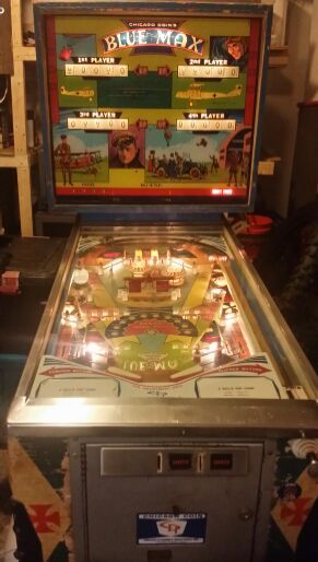 1975 Chicago Coin Blue Max Pinball Machine Boardwalk Game Room Style