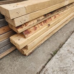8 of 2x4 Wood Lumber 10ft and 9" or 129"