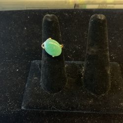 10k Green Stone Ring 40196-1