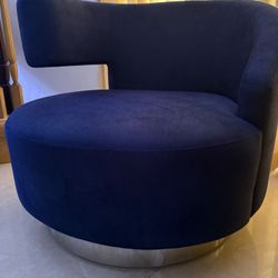 Blue Swivel Accent Chair