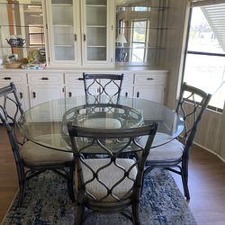 Glass Top Table And Chairs