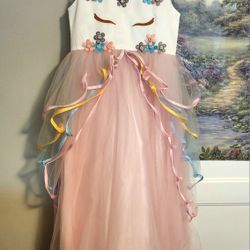 Girls Long Unicorn Dress