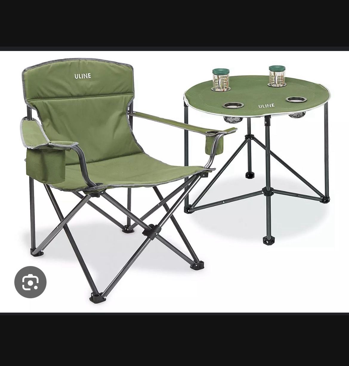 ULINE Camp Chair And Table combo