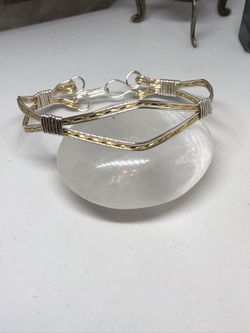 Handmade silver and gold bracelet