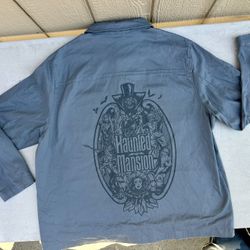 2022 Disney Parks The Haunted Mansion Gate Sign Hatbox Ghost Jacket XXL 2XL Unis 