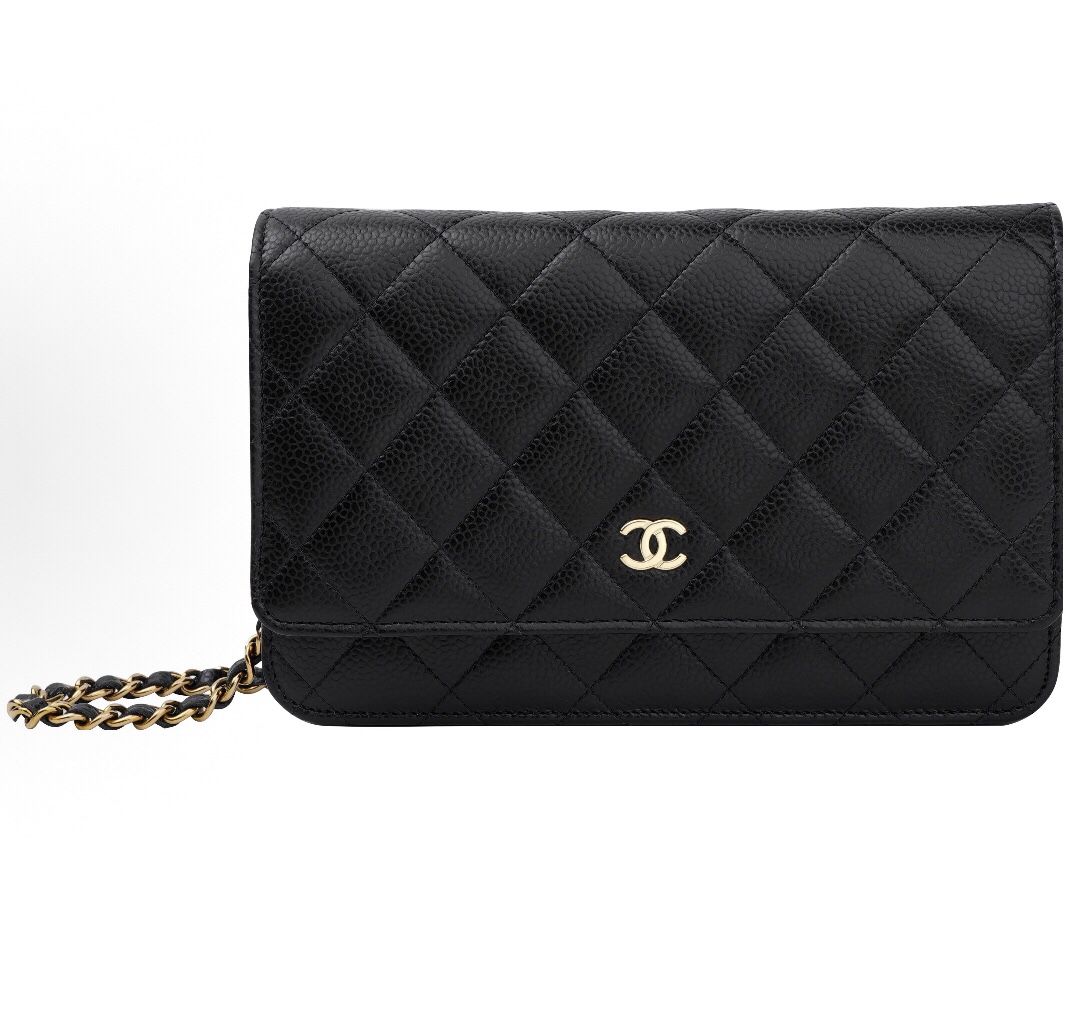 CHANEL Chanel gold buckle diamond leather chain chain shoulder strap grain embossed lychee pattern cowhide(p138)57