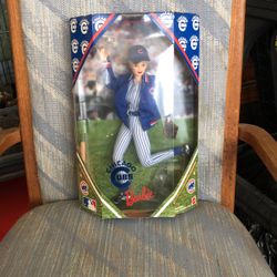 Vintage Chicago Cubs 1999 Barbie Doll MLB NEW #23883 Real Wooden Bat 12" NIB