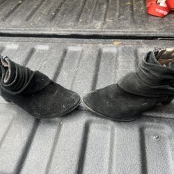 Bare trap Foster Black suede Ankle boots, size 7, leather upper