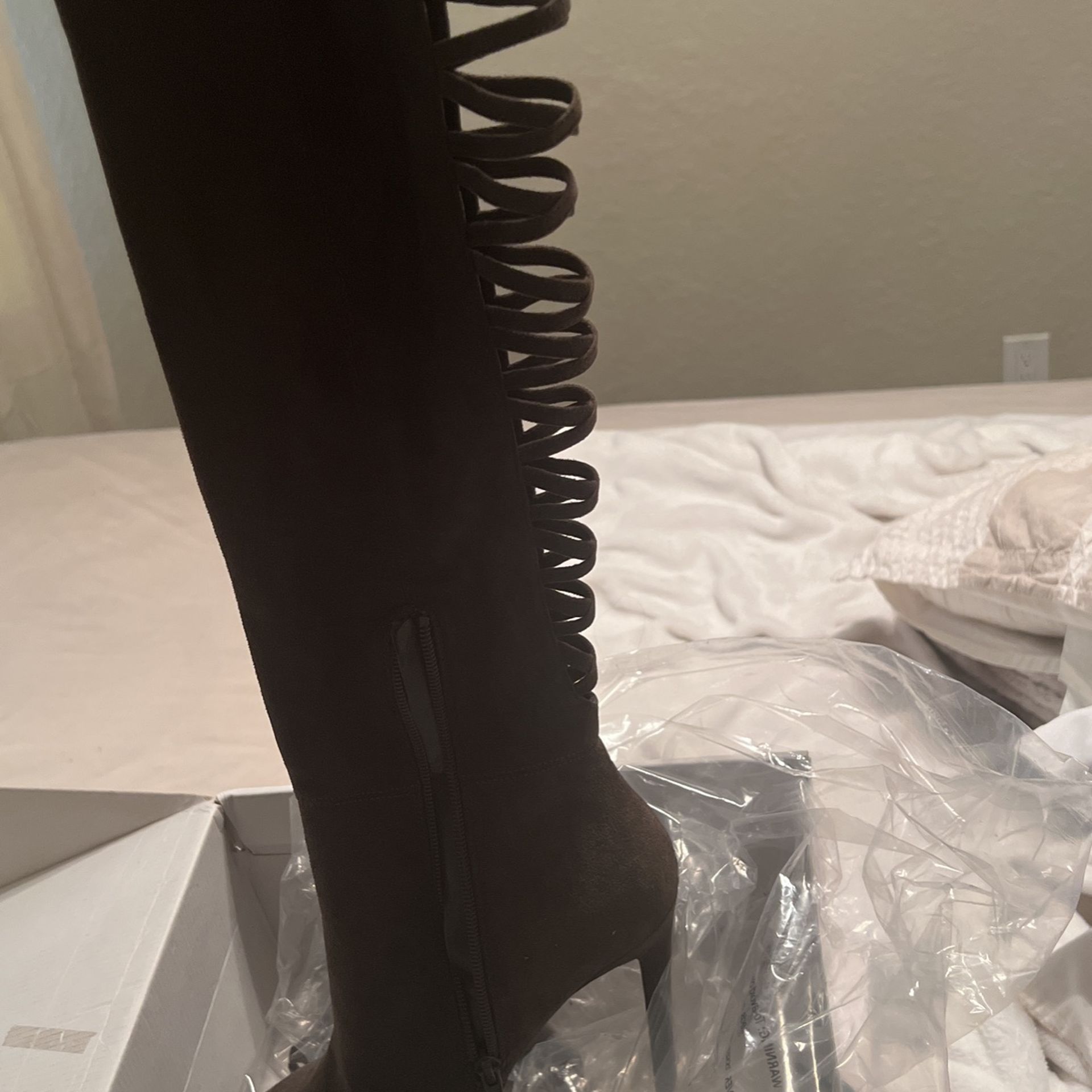 Aldo Knee High Boots Olive Color