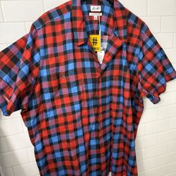 JC#RT PEANUTS plaid Shirt. Brand New With Tags 