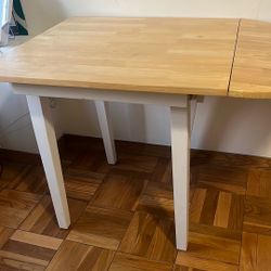 Adjustable Light Wood Table