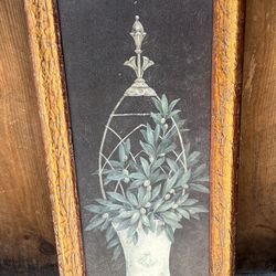 Vintage Style Framed Wall Art "Olive Topiary II" by Pamela Gladding - Large