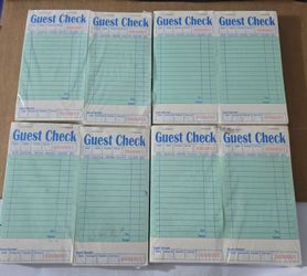 Guest Check Receipt Book Notepad Invoice Stub for Food Order