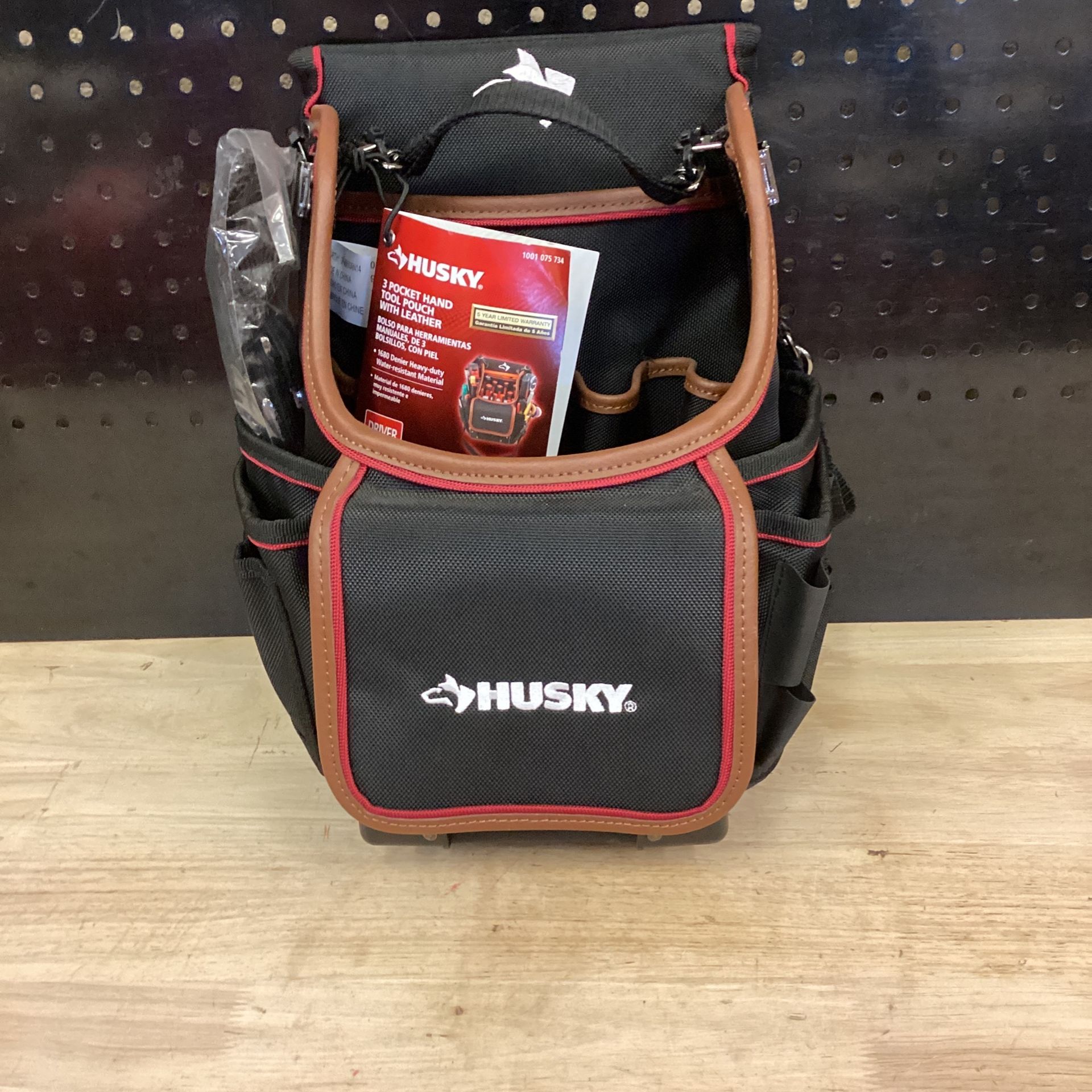 Husky leather tool pouch sales