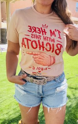 Karol G Bichota tee “tropicoqueta tropitour” for men or women sizes S, M,L, XL