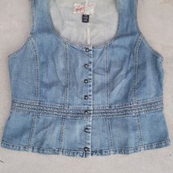 Vtg Venezia Denim Vest 