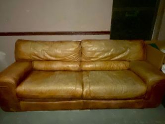 Pure leather couch $50
