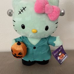 Hello Kitty Halloween Frankenstein Plush Greeter